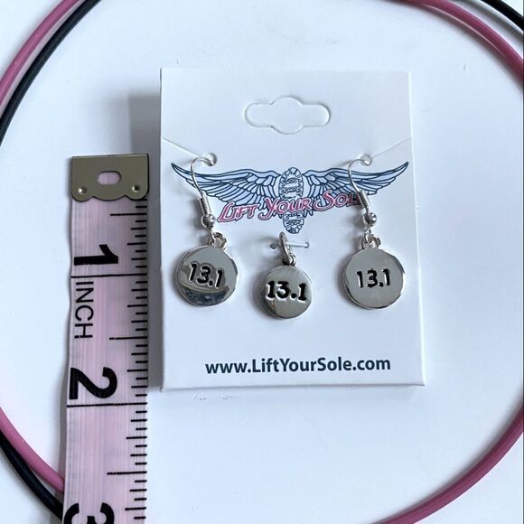 Sterling Silver .925 Stamped 13.1 Charm and Earrings Set - Picture 5 of 5